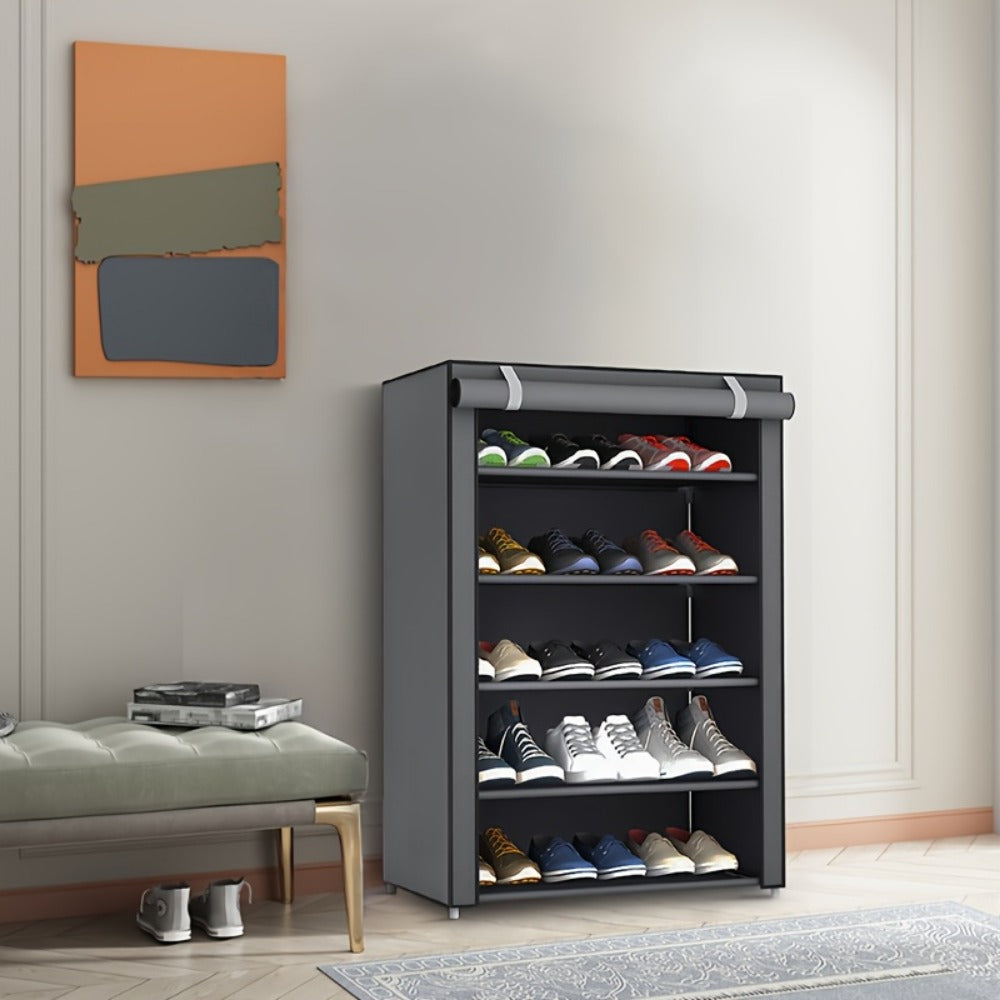 Multi-Tier Fabric Shoe Cabinet with Tool-Free Assembly for Entryway detail image - detail view 16