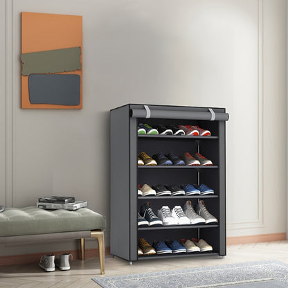 Multi-Tier Fabric Shoe Cabinet with Tool-Free Assembly for Entryway detail image - detail view 16