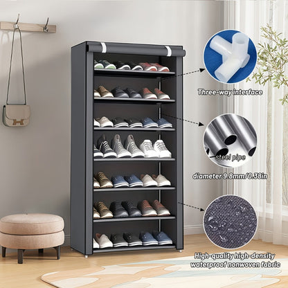 Multi-Tier Fabric Shoe Cabinet with Tool-Free Assembly for Entryway detail image - detail view 23