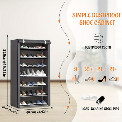 Multi-Tier Fabric Shoe Cabinet with Tool-Free Assembly for Entryway detail image - detail view 27