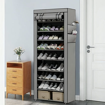 Multi-Tier Fabric Shoe Cabinet with Tool-Free Assembly for Entryway detail image