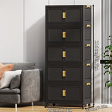 48CM/19" 5-layer black (magnetic door + foldable + casters)