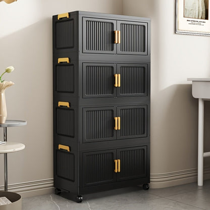 Multi-Tier Foldable Kitchen Pantry Cabinet with Stackable Design and Dustproof Cover detail image - detail view 7
