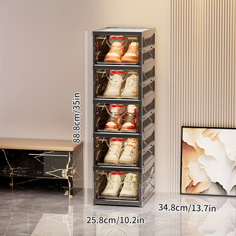 Shoe Cabinet shown in the 5 layers per group option