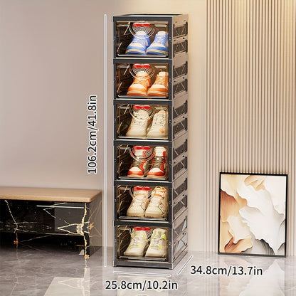Shoe Cabinet shown in the 6 layers per group option