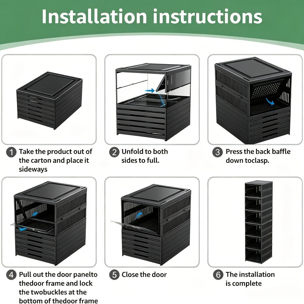 Multi-Tier Foldable Shoe Cabinet with Secure Lid, Covered Shoe Storage detail image - detail view 12