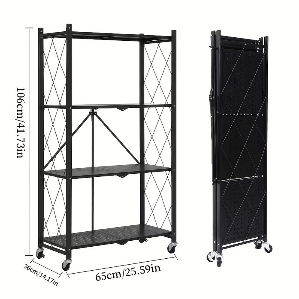 Multi-Tier Foldable Storage Shelf for Living Room and Home Office detail image - detail view 4