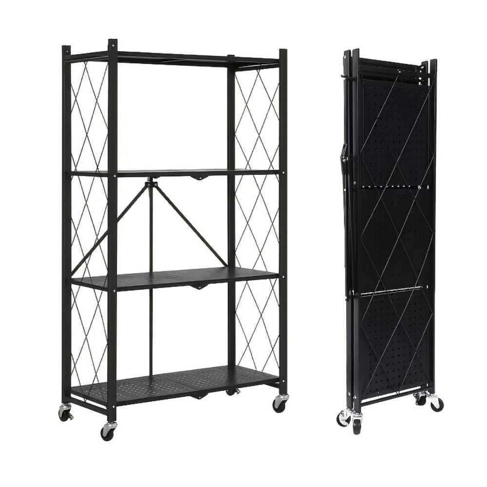 Multi-Tier Foldable Storage Shelf for Living Room and Home Office detail image - detail view 5