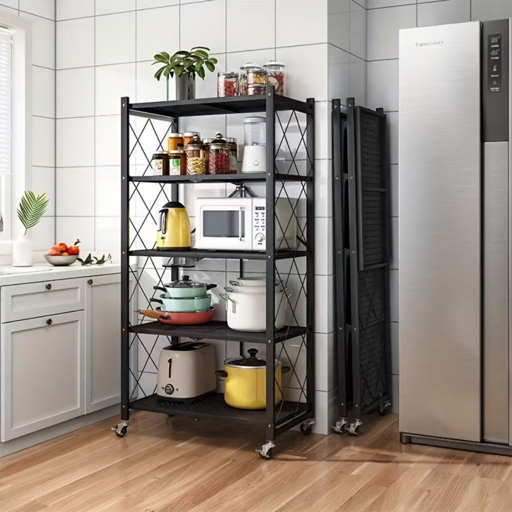 Multi-Tier Foldable Storage Shelf for Living Room and Home Office detail image - detail view 9