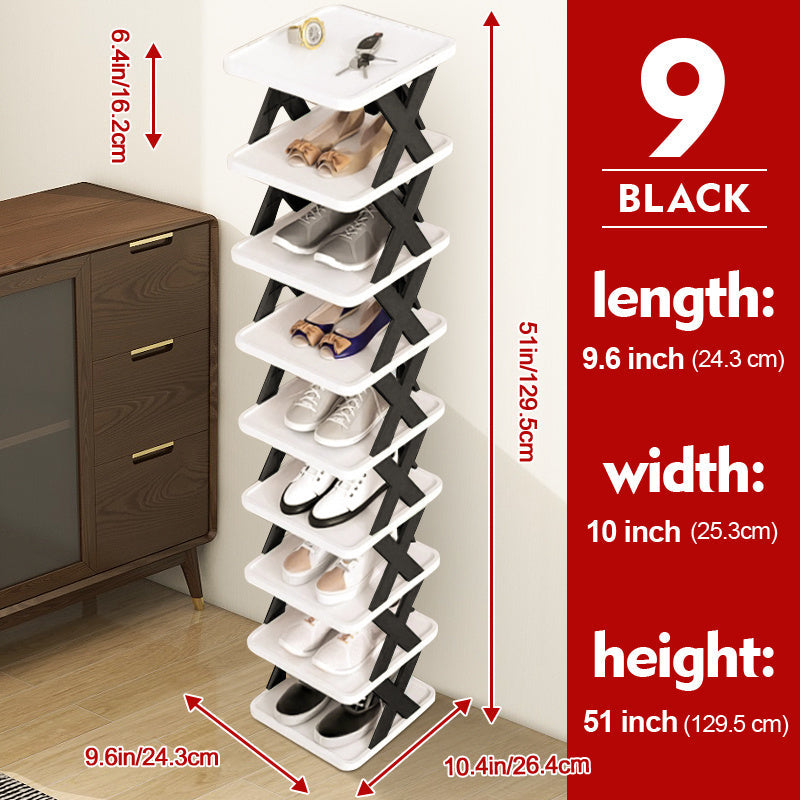 Shoe Rack shown in the Black option