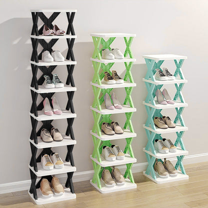 Multi-Tier Narrow Shoe Rack with Stackable Design and Tool-Free Assembly for Entryway detail image - detail view 19