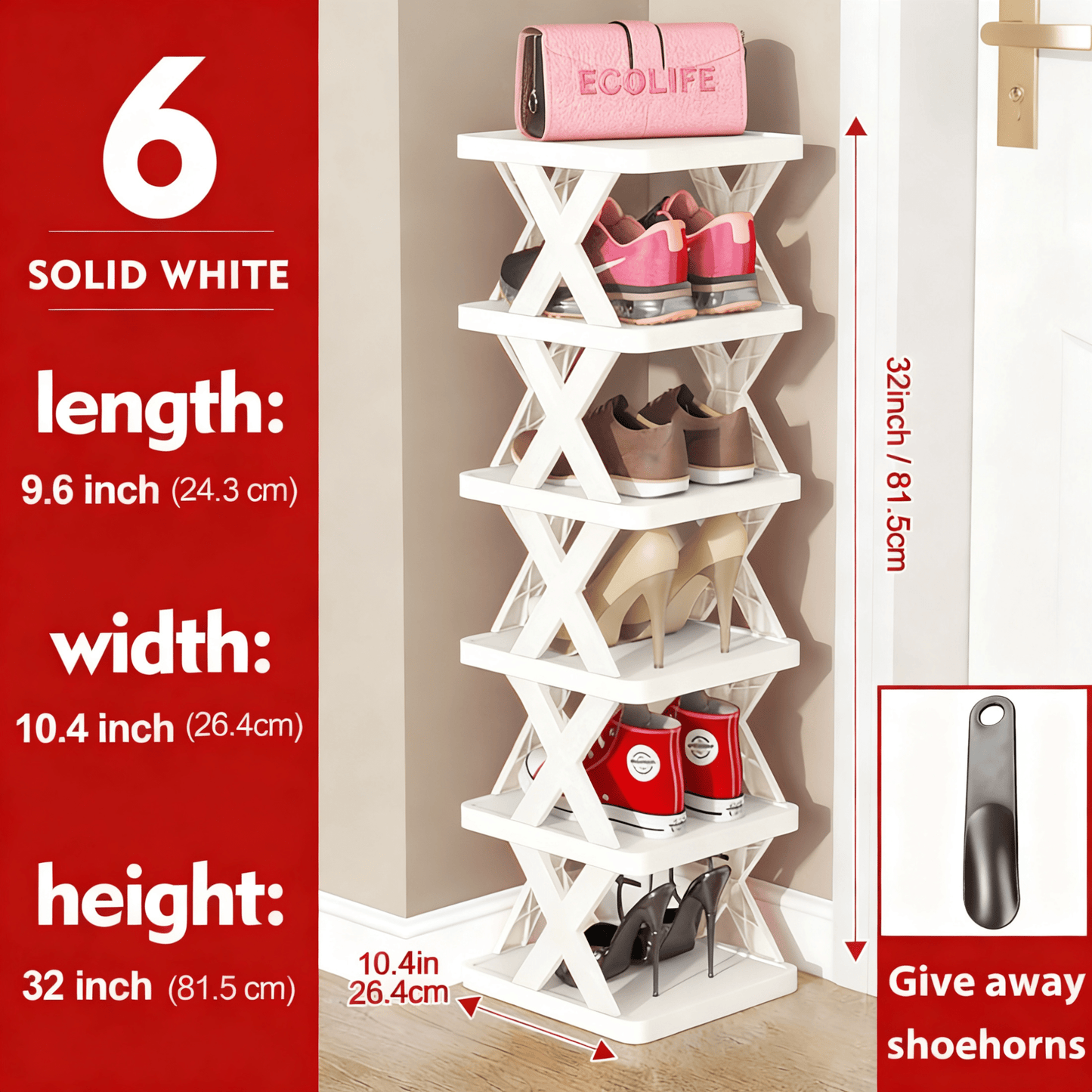 Multi-Tier Narrow Shoe Rack with Stackable Design and Tool-Free Assembly for Entryway detail image - detail view 22