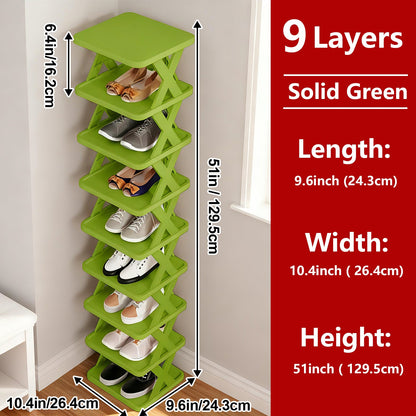 Shoe Rack shown in the Green option