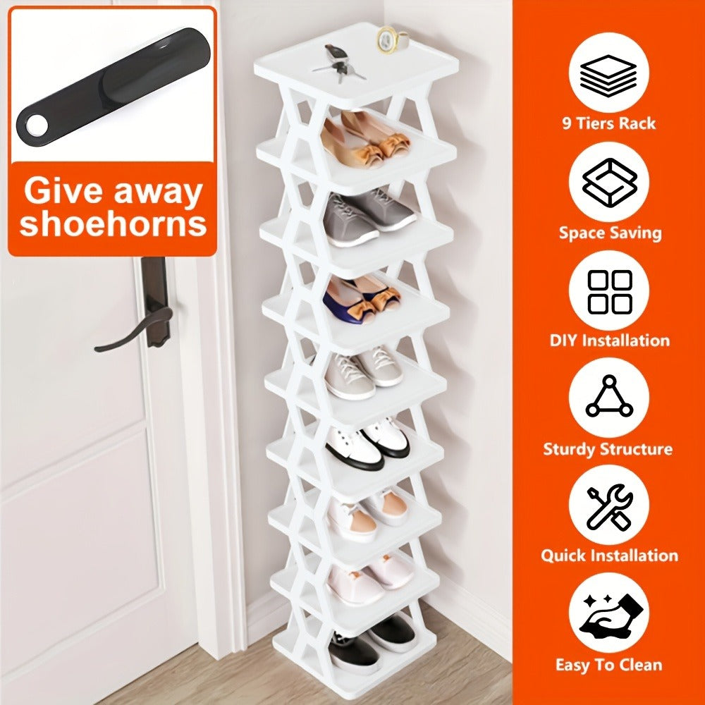 Shoe Organizer shown in the White 6 Layers option