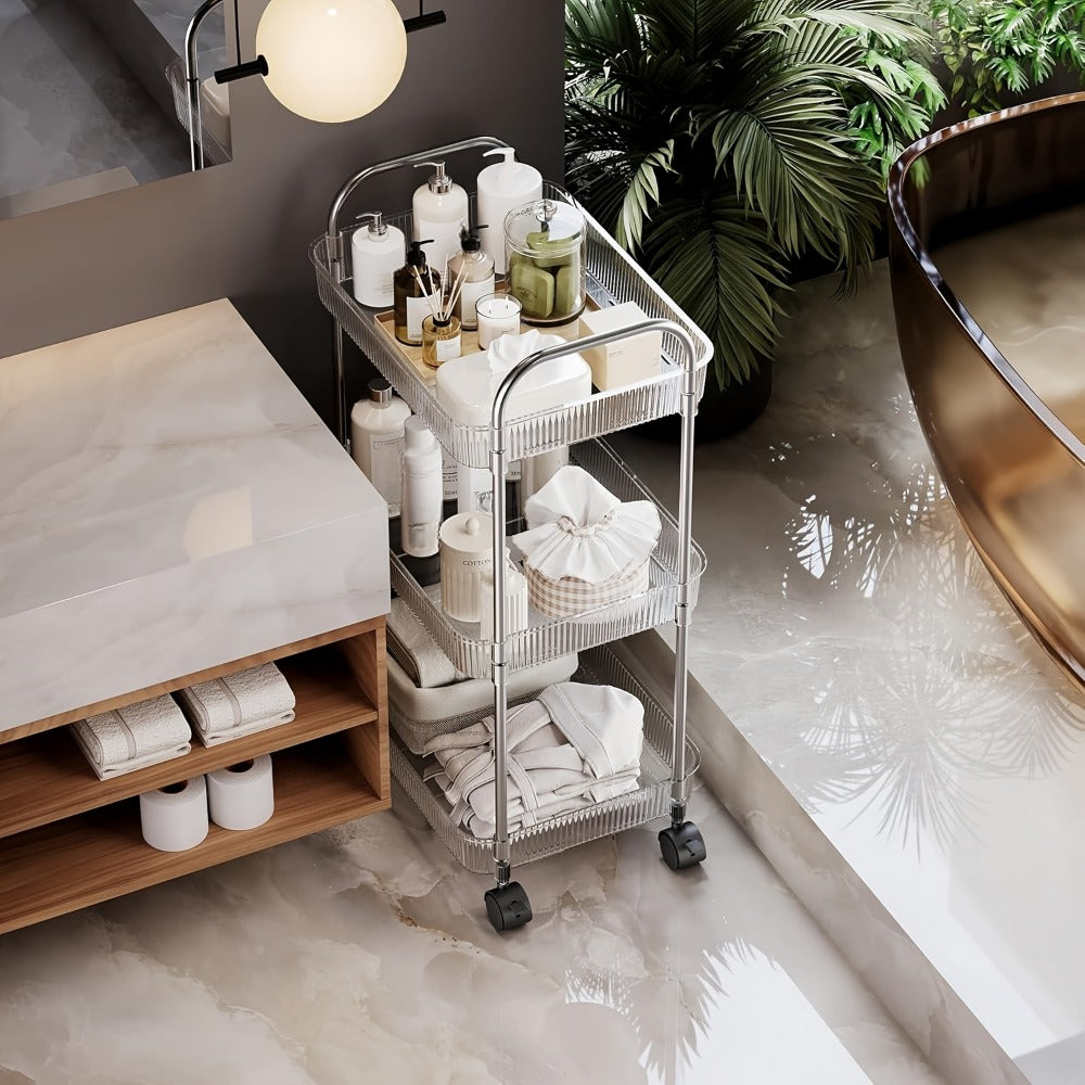 Multi-Tier Rolling Storage Cart with Tool-Free Assembly for Bedroom detail image - detail view 14