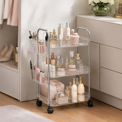 Multi-Tier Rolling Storage Cart with Tool-Free Assembly for Bedroom detail image - detail view 15