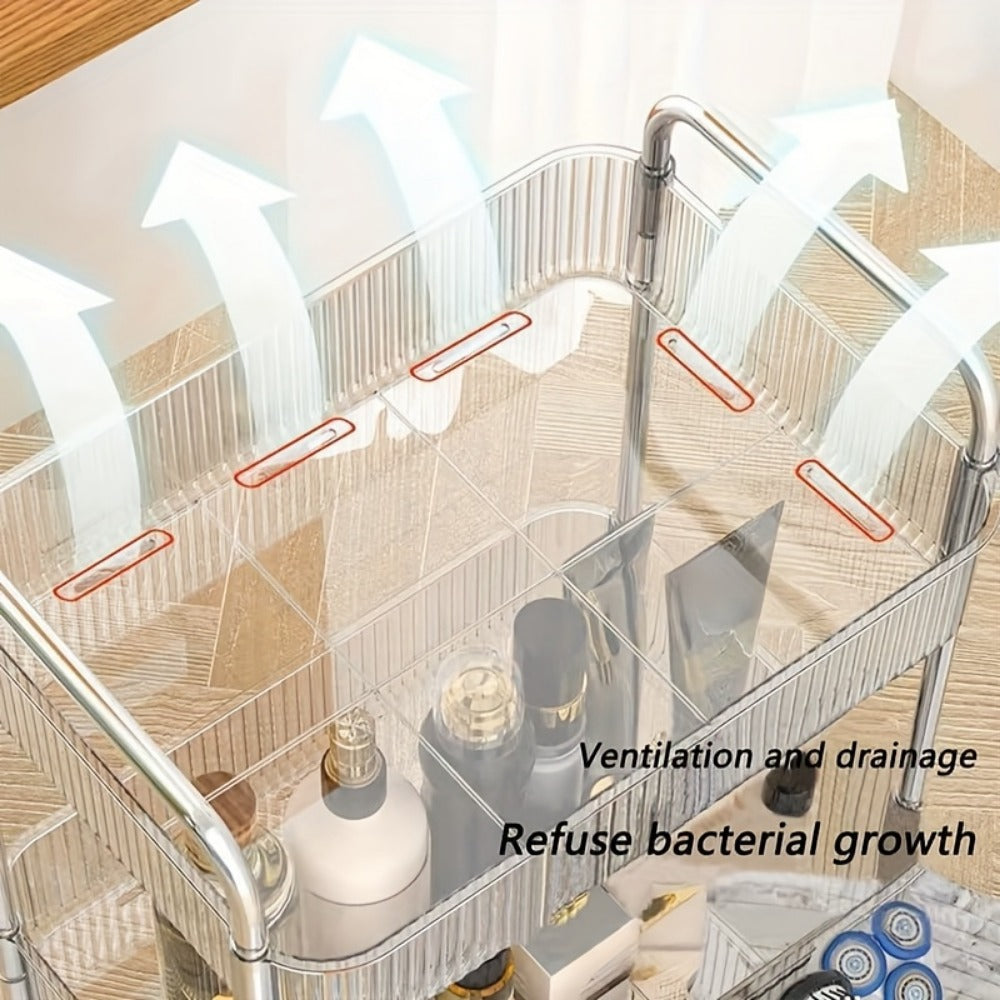 Multi-Tier Rolling Storage Cart with Tool-Free Assembly for Bedroom detail image - detail view 8