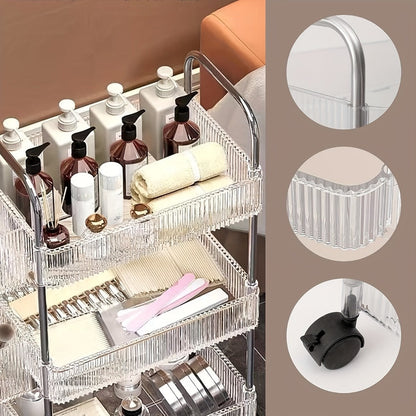 Multi-Tier Rolling Storage Cart with Tool-Free Assembly for Bedroom detail image - detail view 9