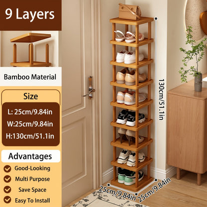Multi-Tier Slim Shoe Rack with Stackable Design, Entryway Shoe Organizer detail image - detail view 5