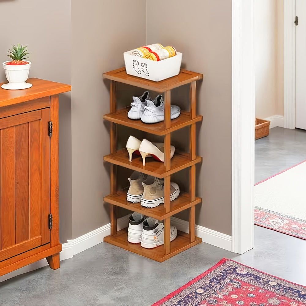 Multi-Tier Slim Shoe Rack with Stackable Design, Entryway Shoe Organizer detail image - detail view 7