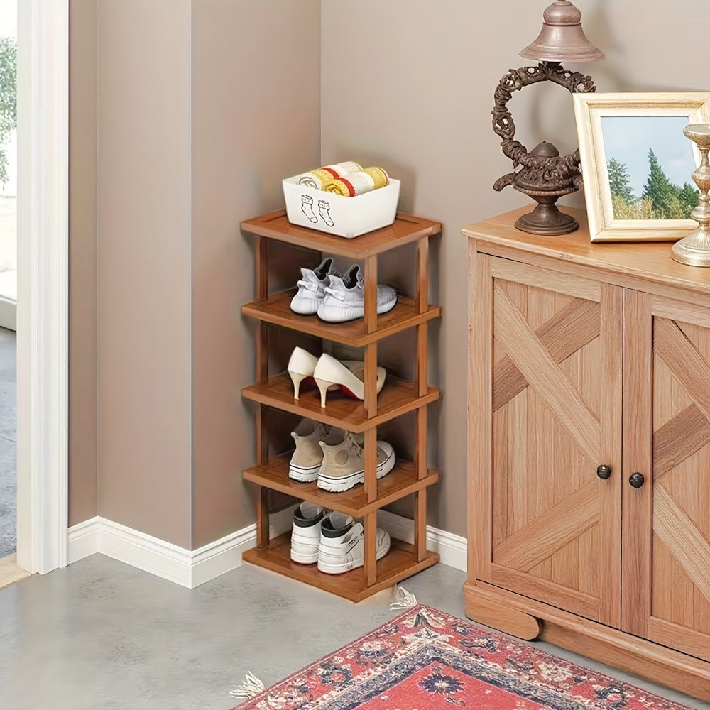 Multi-Tier Slim Shoe Rack with Stackable Design, Entryway Shoe Organizer detail image - detail view 8