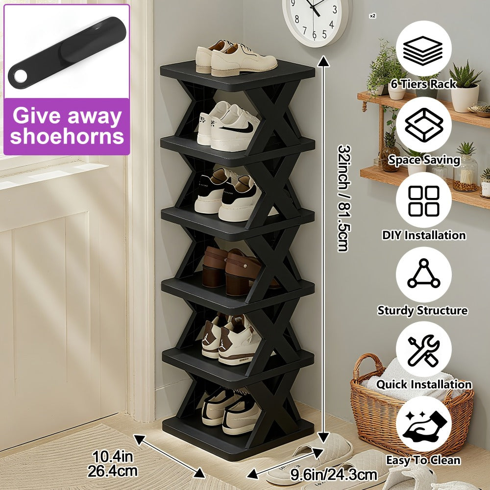 Multi-Tier Space-Saving Shoe Rack with Stackable Design for Organized Everyday Storage detail image - detail view 10