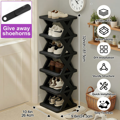 Multi-Tier Space-Saving Shoe Rack with Stackable Design for Organized Everyday Storage detail image - detail view 10