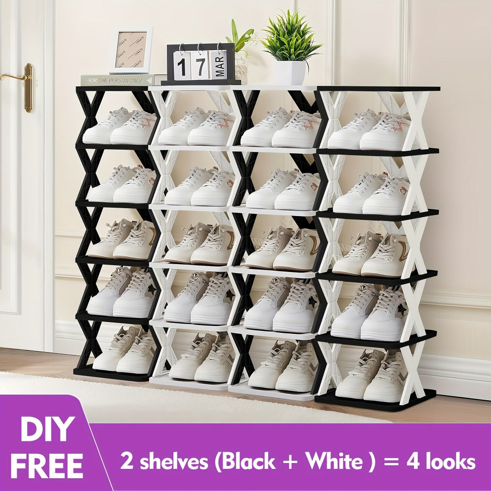 Multi-Tier Space-Saving Shoe Rack with Stackable Design for Organized Everyday Storage detail image - detail view 11