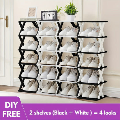 Multi-Tier Space-Saving Shoe Rack with Stackable Design for Organized Everyday Storage detail image - detail view 11