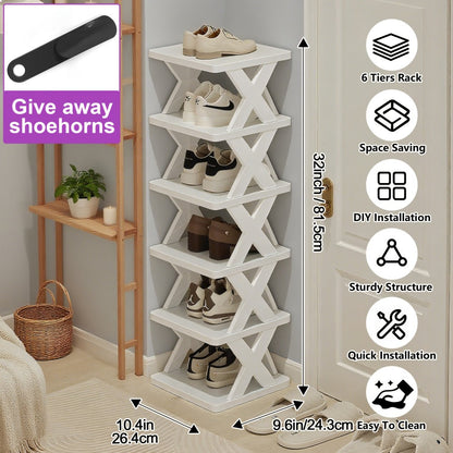 Multi-Tier Space-Saving Shoe Rack with Stackable Design for Organized Everyday Storage detail image - detail view 12