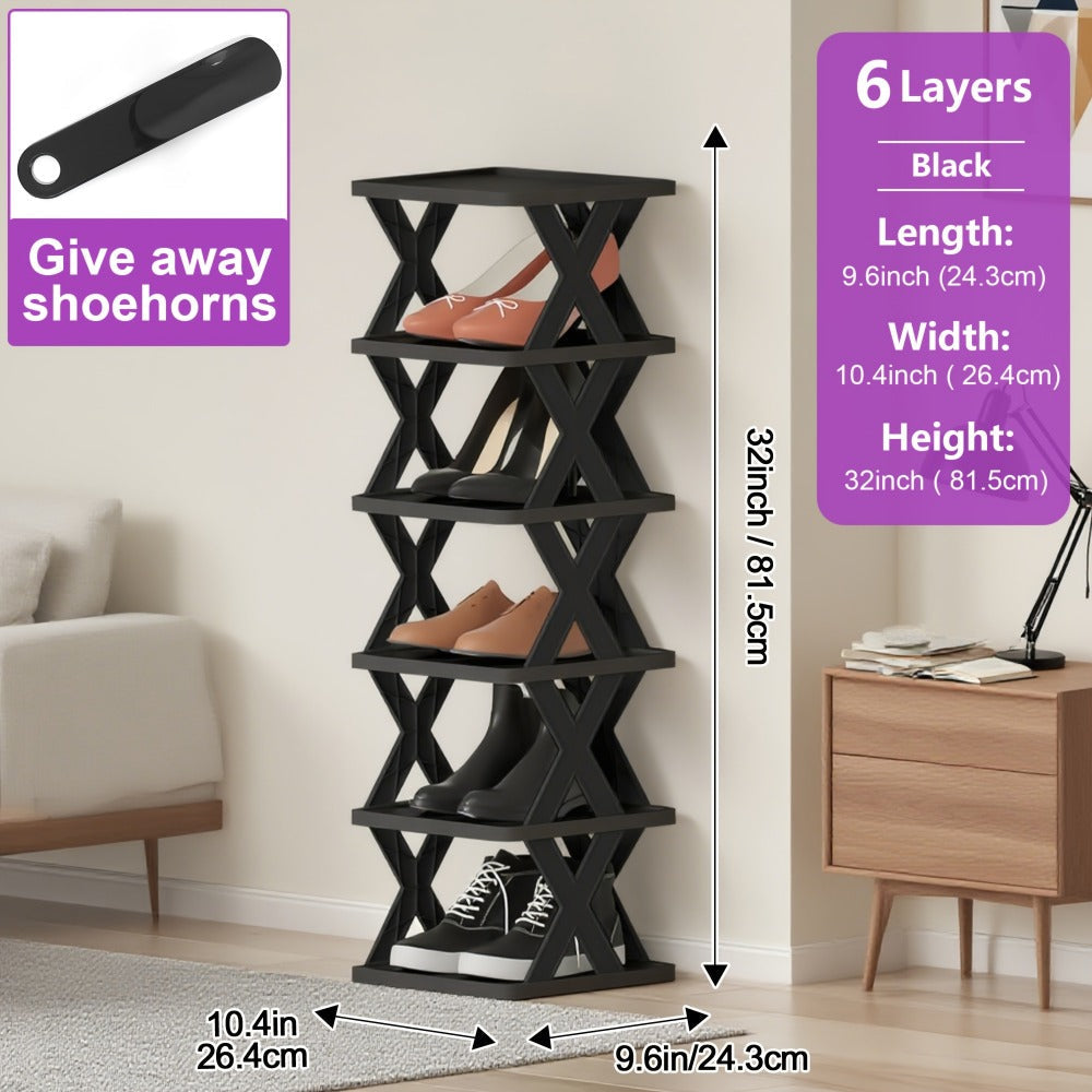 Multi-Tier Space-Saving Shoe Rack with Stackable Design for Organized Everyday Storage detail image