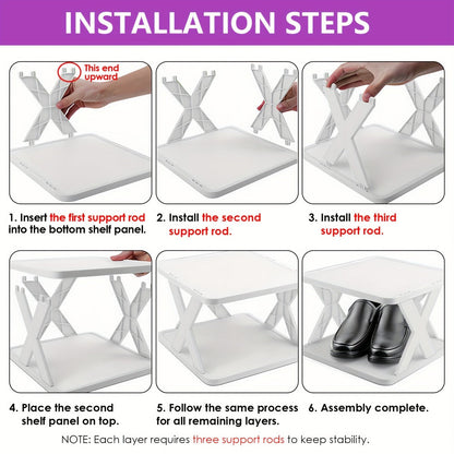 Multi-Tier Space-Saving Shoe Rack with Stackable Design for Organized Everyday Storage detail image - detail view 20