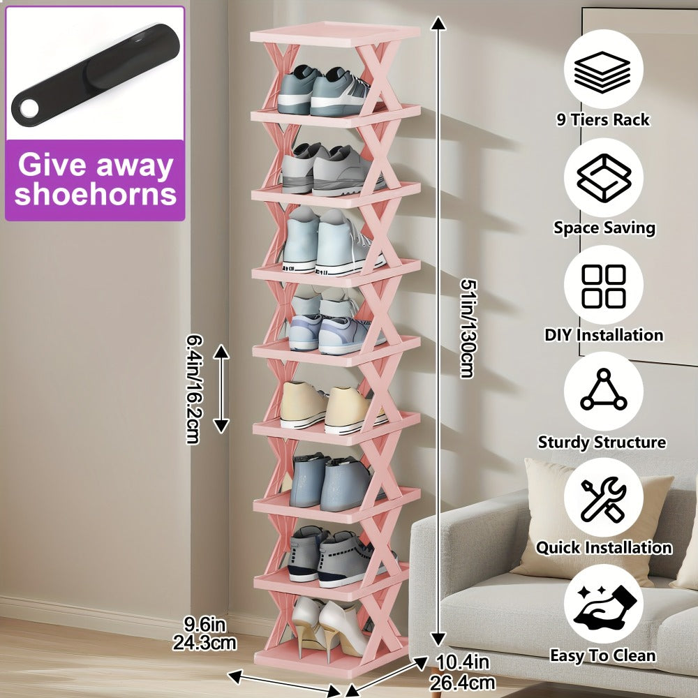 Multi-Tier Space-Saving Shoe Rack with Stackable Design for Organized Everyday Storage detail image - detail view 3