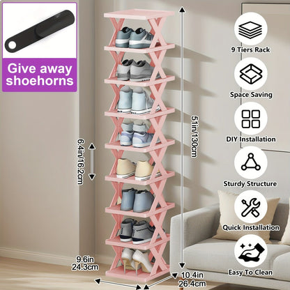 Multi-Tier Space-Saving Shoe Rack with Stackable Design for Organized Everyday Storage detail image - detail view 3