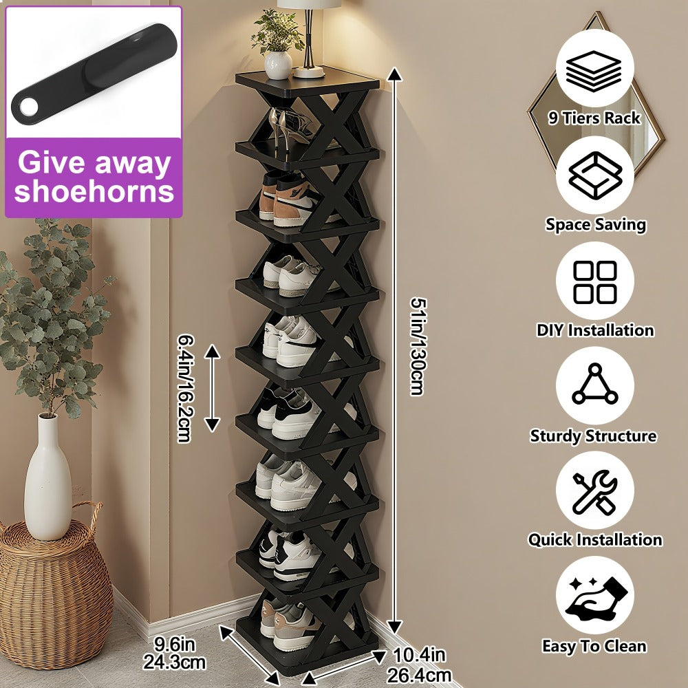 Multi-Tier Space-Saving Shoe Rack with Stackable Design for Organized Everyday Storage detail image - detail view 4