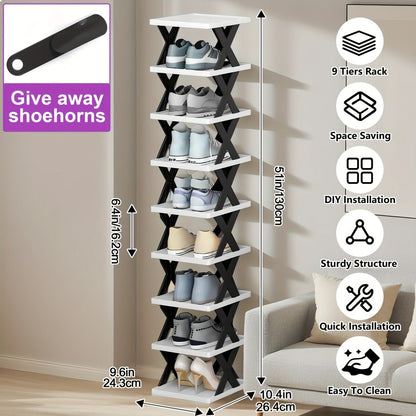 Multi-Tier Space-Saving Shoe Rack with Stackable Design for Organized Everyday Storage detail image - detail view 6
