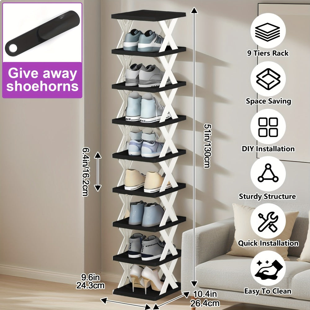 Multi-Tier Space-Saving Shoe Rack with Stackable Design for Organized Everyday Storage detail image - detail view 7