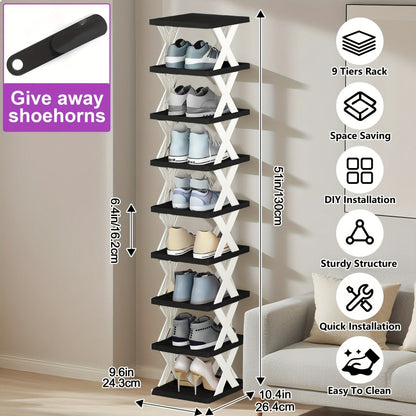 Multi-Tier Space-Saving Shoe Rack with Stackable Design for Organized Everyday Storage detail image - detail view 7