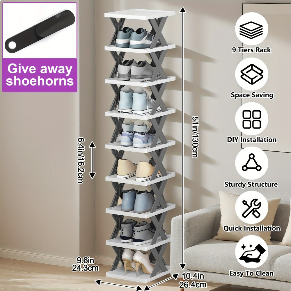 Multi-Tier Space-Saving Shoe Rack with Stackable Design for Organized Everyday Storage detail image - detail view 8