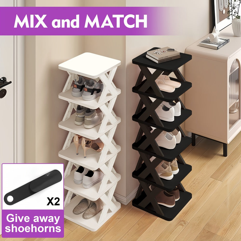 Multi-Tier Space-Saving Shoe Rack with Stackable Design for Organized Everyday Storage detail image - detail view 9