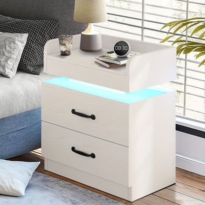 Narrow Nightstand with Charging Station and Side Table for Bedroom detail image - detail view 4