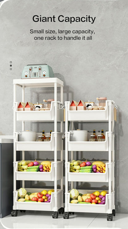 Narrow Rolling Carts And Storage Organizers with Locking Wheels and Secure Lid detail image - detail view 10