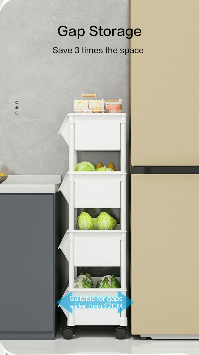 Narrow Rolling Carts And Storage Organizers with Locking Wheels and Secure Lid detail image - detail view 12