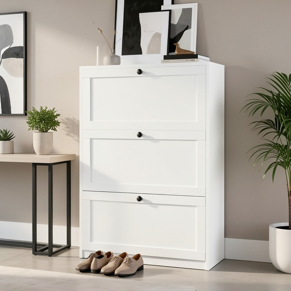 Narrow Shoe Cabinets And Shoe Storage with Hidden Storage for Entryway detail image - detail view 10