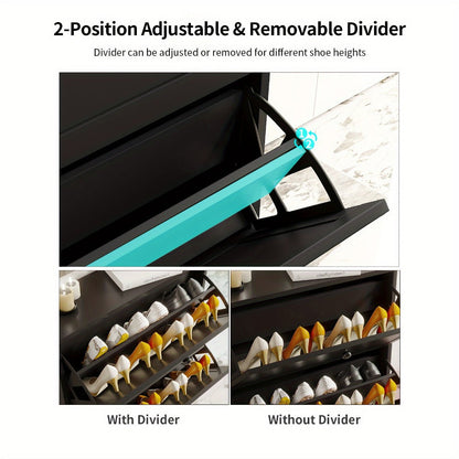 Narrow Shoe Cabinets And Shoe Storage with Hidden Storage for Entryway detail image - detail view 17