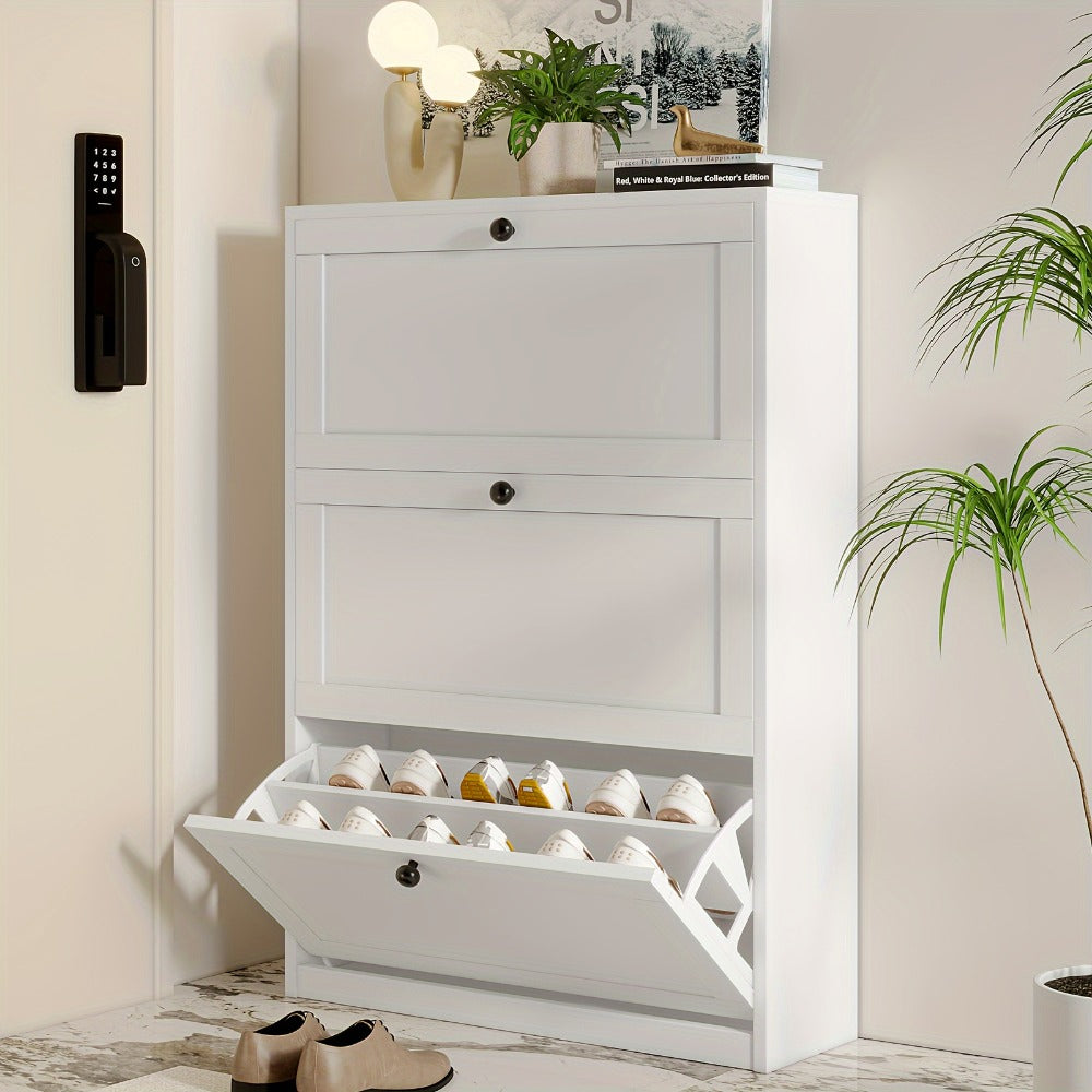 Narrow Shoe Cabinets And Shoe Storage with Hidden Storage for Entryway detail image - detail view 6