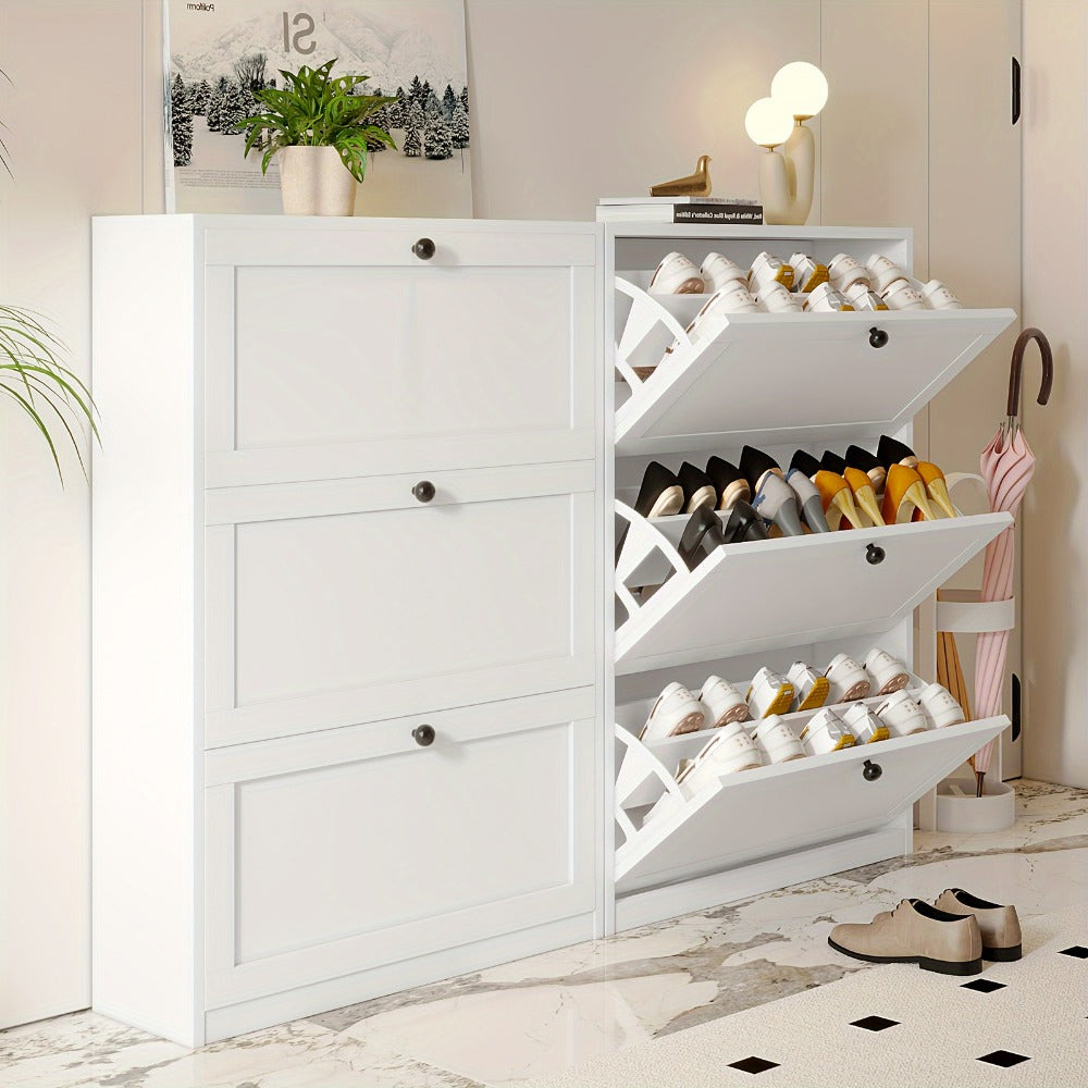 Narrow Shoe Cabinets And Shoe Storage with Hidden Storage for Entryway detail image - detail view 8