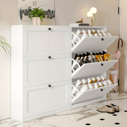 Narrow Shoe Cabinets And Shoe Storage with Hidden Storage for Entryway detail image - detail view 8