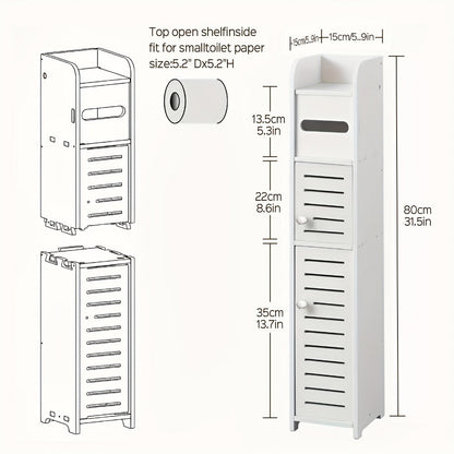 Narrow Slim Bathroom Cabinet for Organized Everyday Storage and Daily Home Use detail image - detail view 3