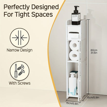 Narrow Slim Bathroom Cabinet for Organized Everyday Storage and Daily Home Use detail image - detail view 4